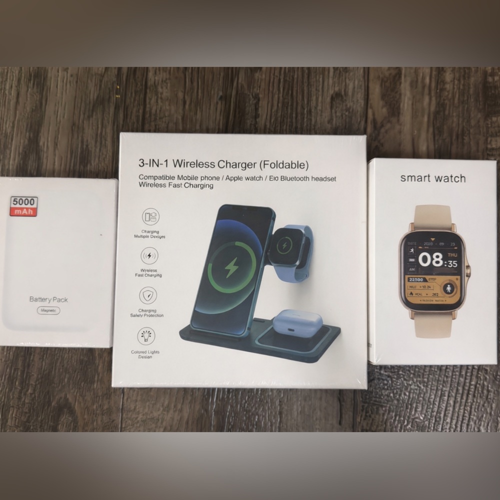 Smart Watch, 3in1 Charger, and Magnetic Power Bank ALL-IN!